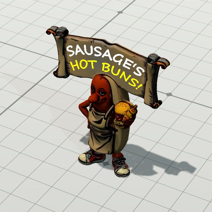 Burger mascot model figurine