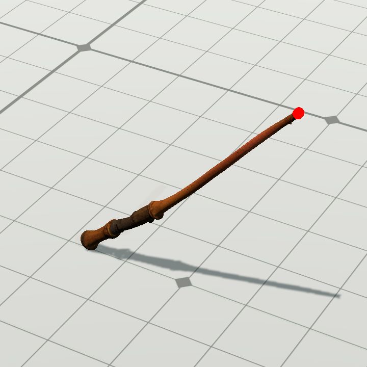Magic wand glowing  red