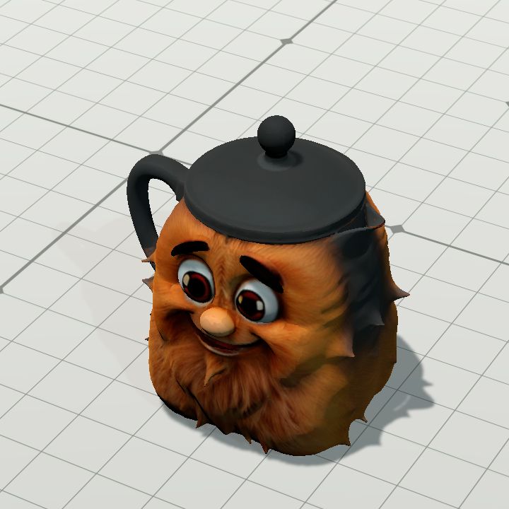Coffee pot mascot fuzzy