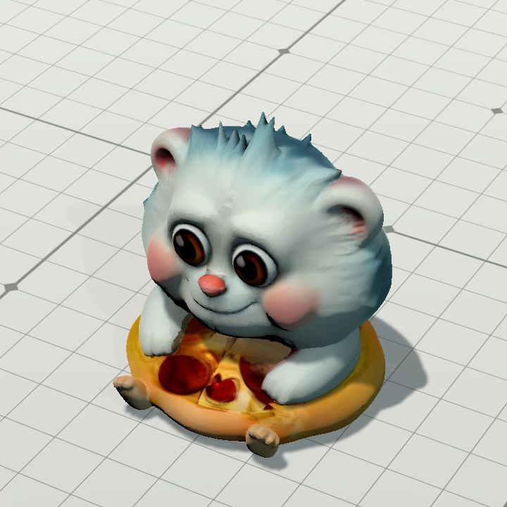 Pizza mascot fuzzy