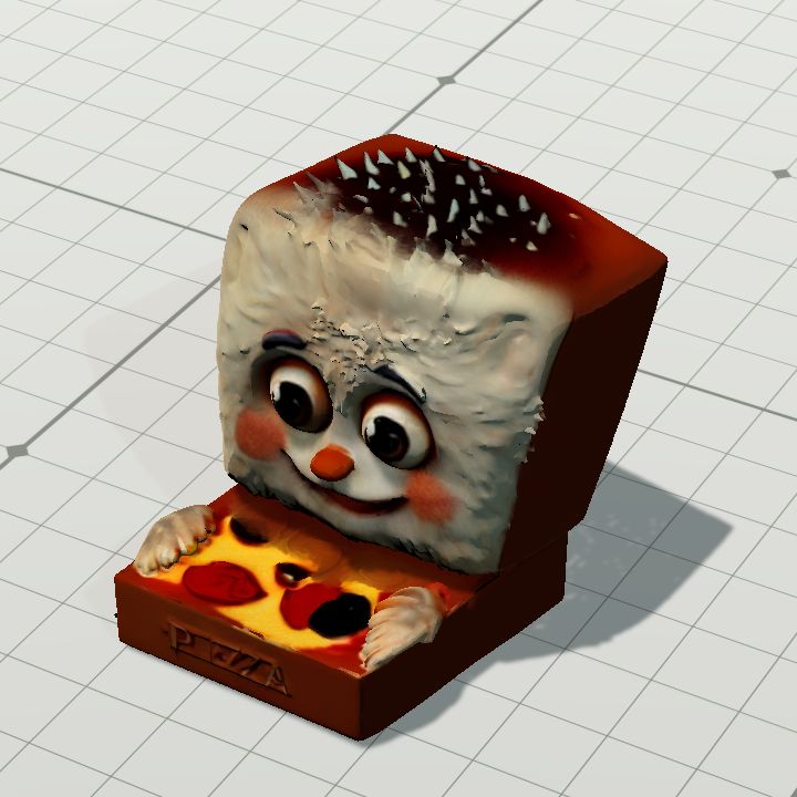 Pizza mascot fuzzy 2