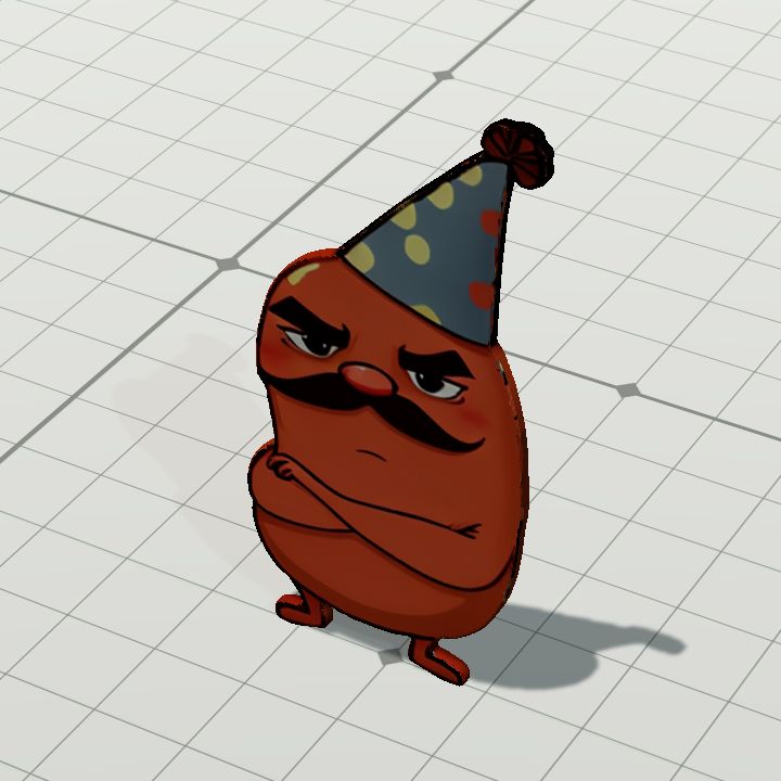 Birthday sausage grumpy 2d sign