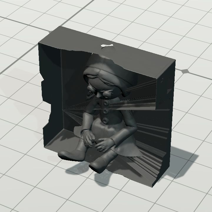 Doll in carbonite - colourable