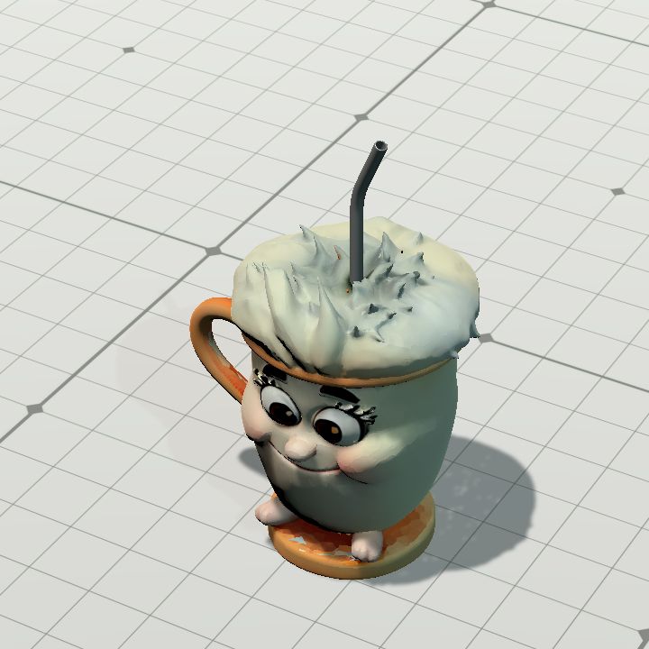 Mascot - tea with straw