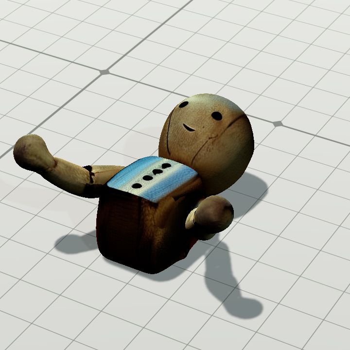 Doll wood 3 broken - lying