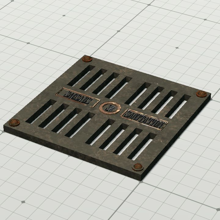 Drain grate rusted
