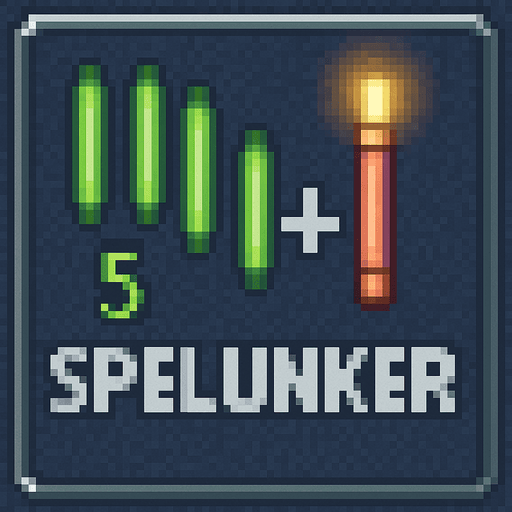 Craftable spelunker glowsticks – tModLoader Mod