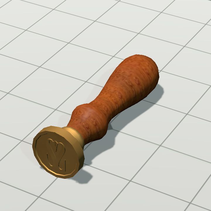 Wax seal stamp lying
