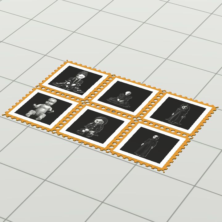 Stamp - book - dolls