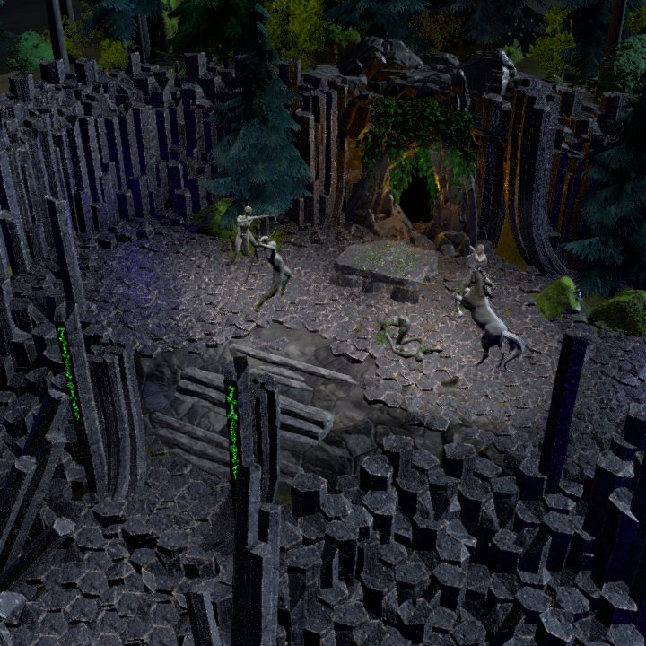 The Petrified Cave - night