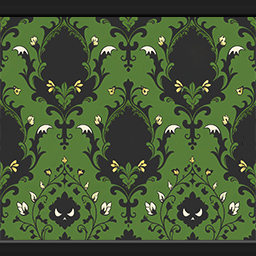 Gothic Damask Geen Wallpaper