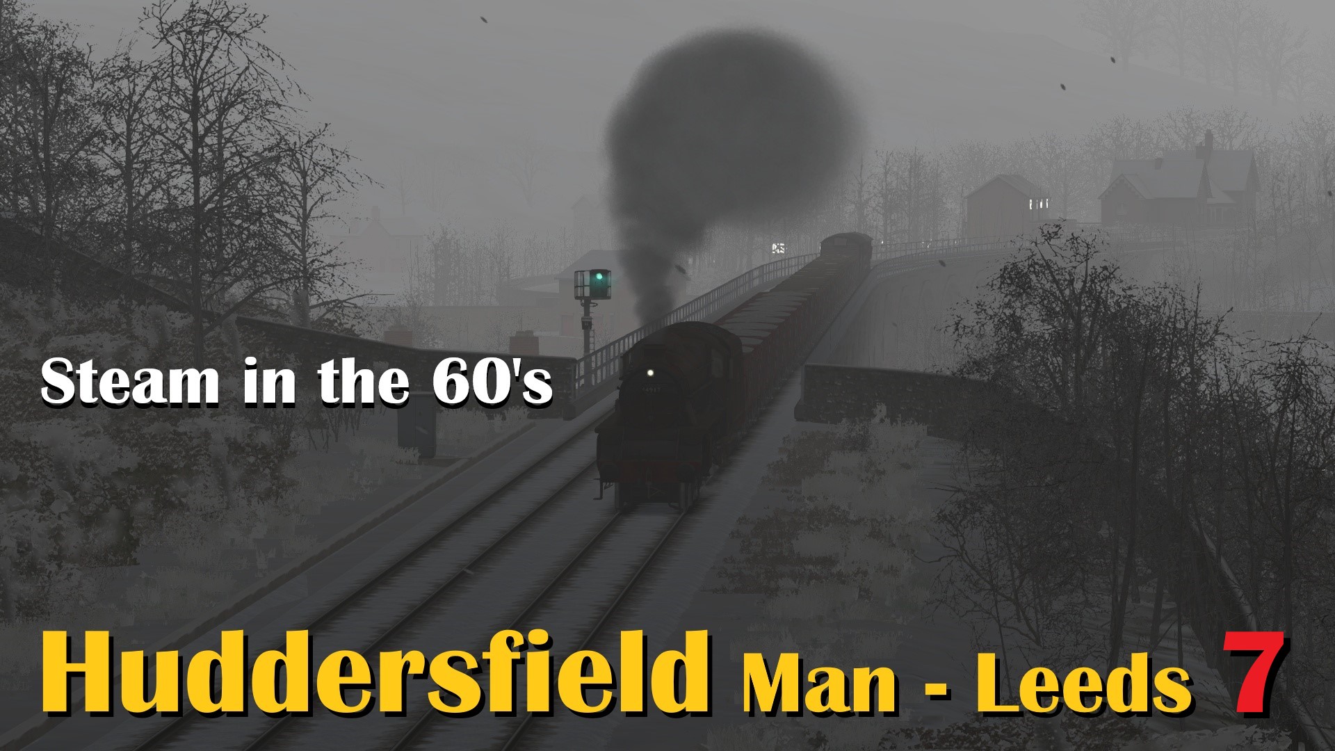 N.S1067 Huddersfield - 1960's Uphill Steam Struggle out of Huddersfield