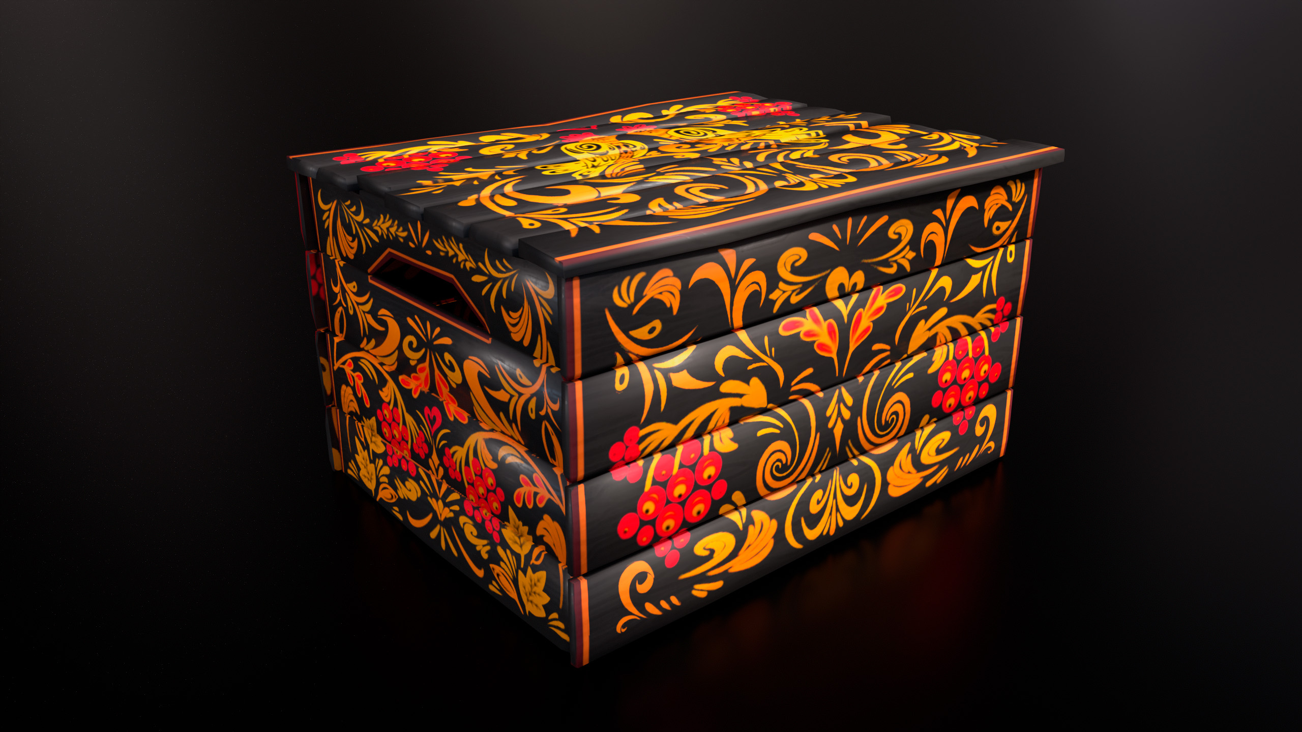 Khokhloma Small Box