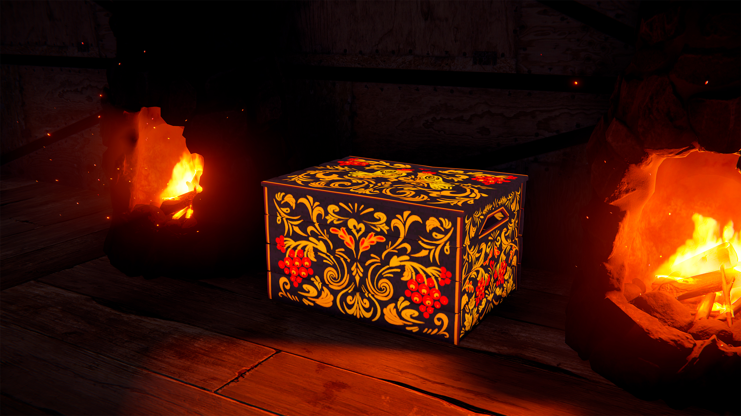 Khokhloma Small Box