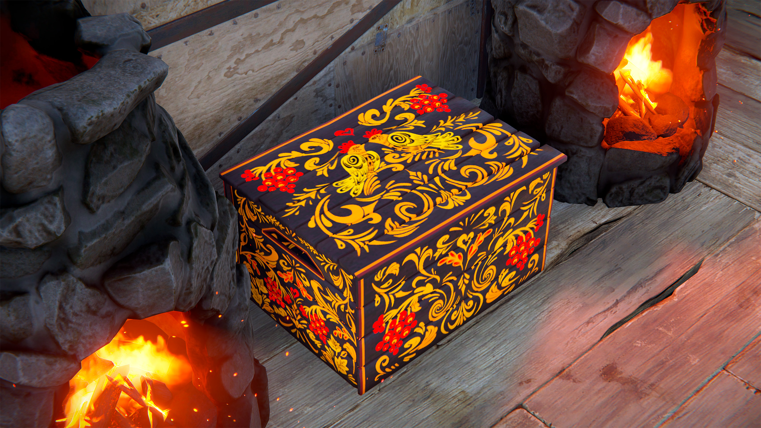 Khokhloma Small Box