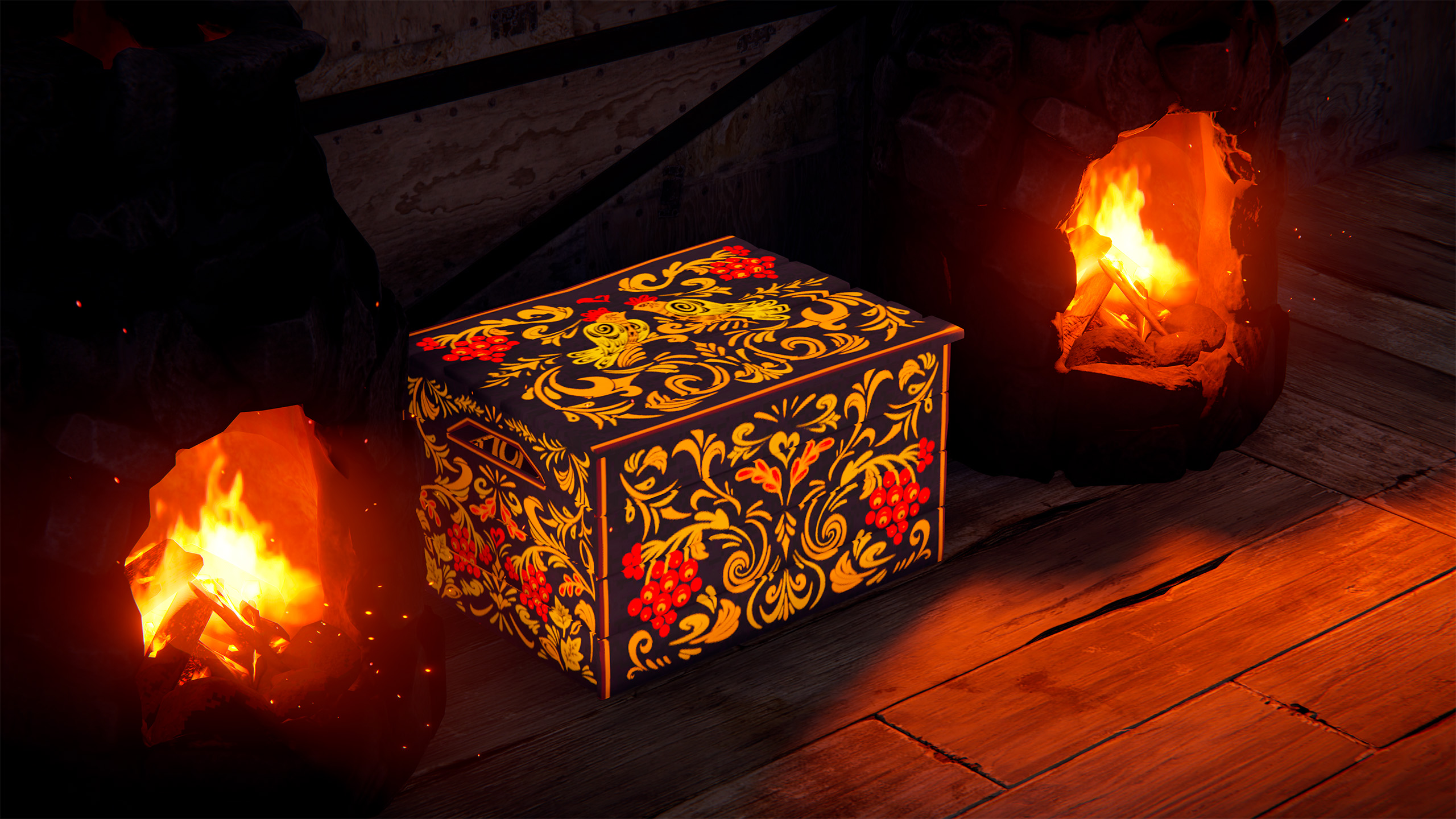 Khokhloma Small Box