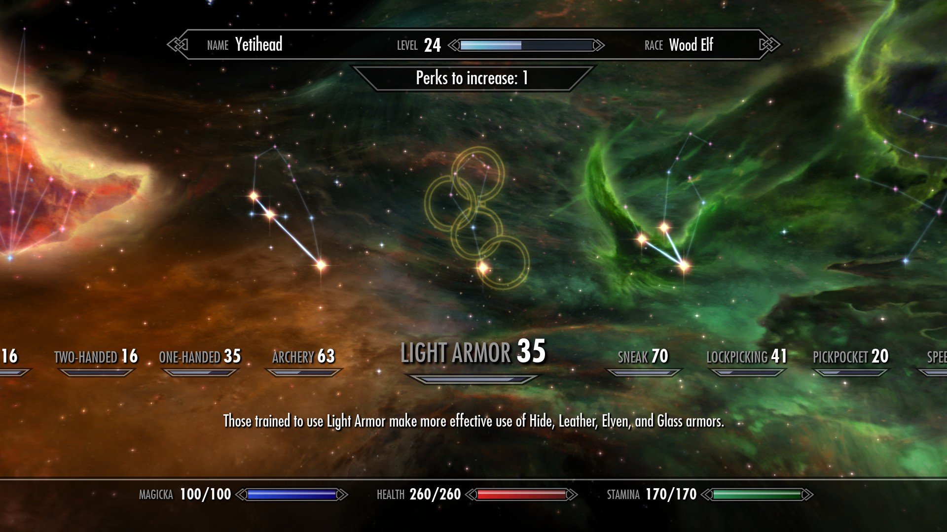 Yeti's Light Armor Skill Tree preview