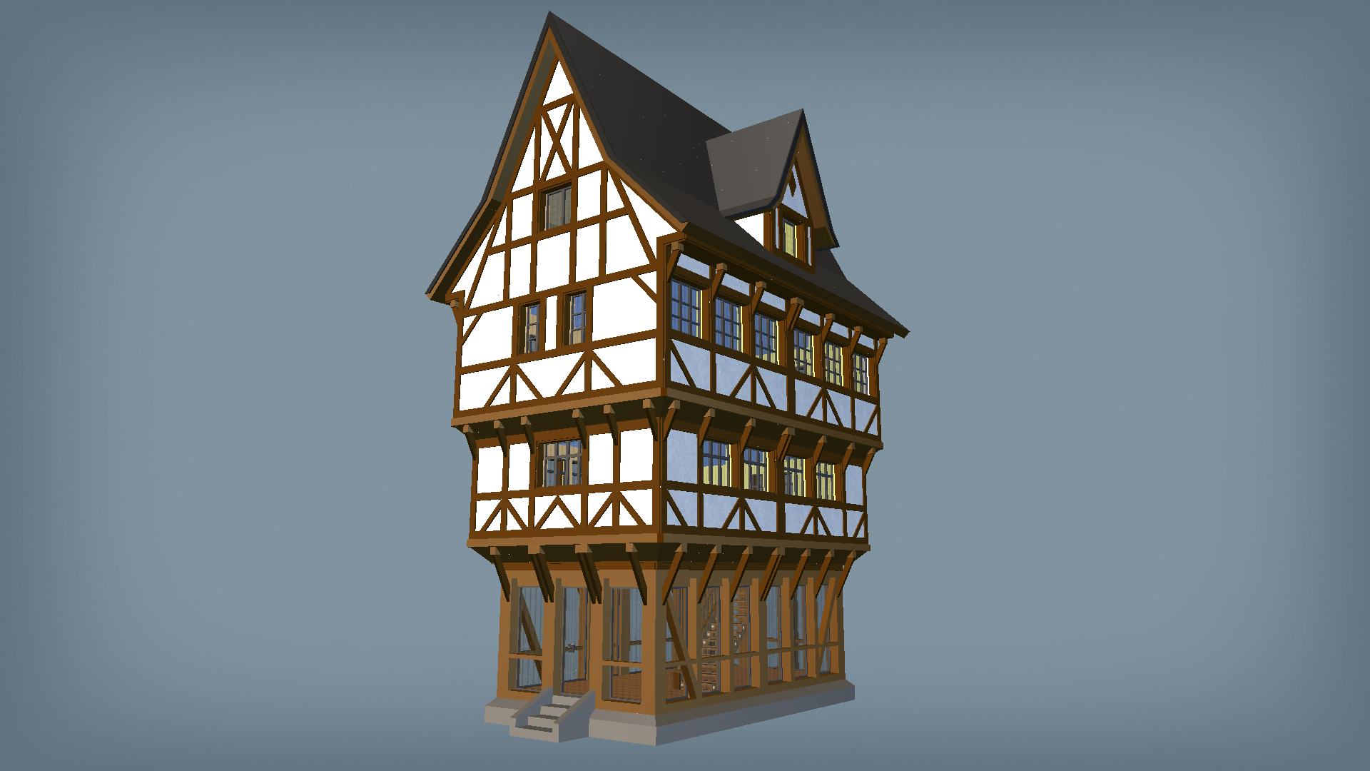 Half-timbered house "Upside down sugar loaf" from Hildesheim Germany