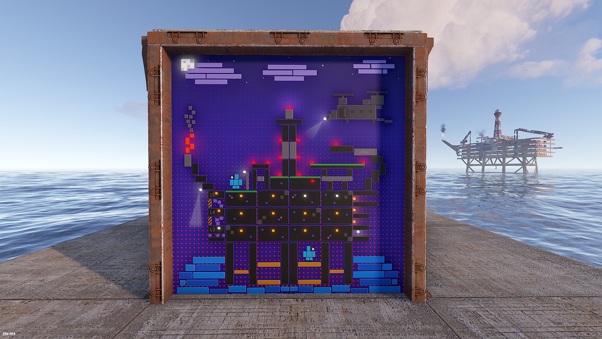 Blocky Rig Garage Door