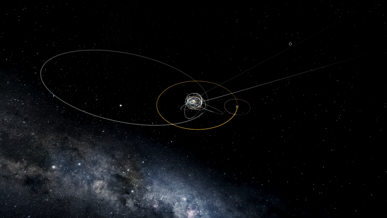 The solar syste with another star orbiting the sun