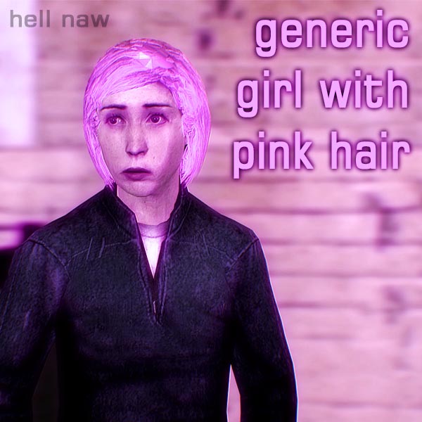 Girl with Pink hair