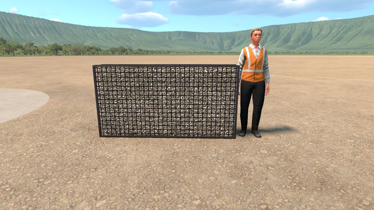 Modern fence stones rectangle