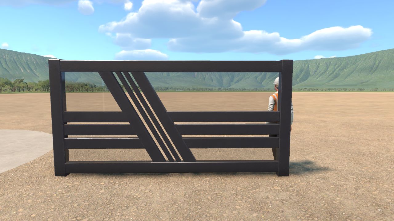 metal glass fence