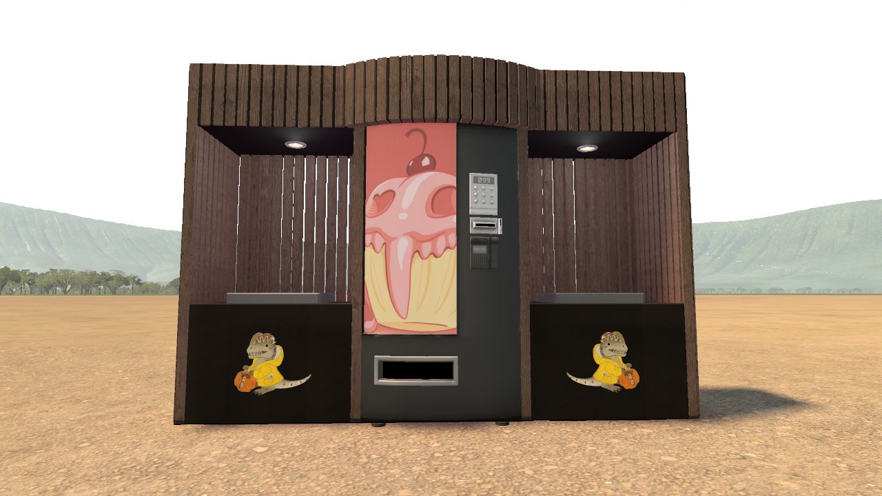 vending machine with dubble trashcan