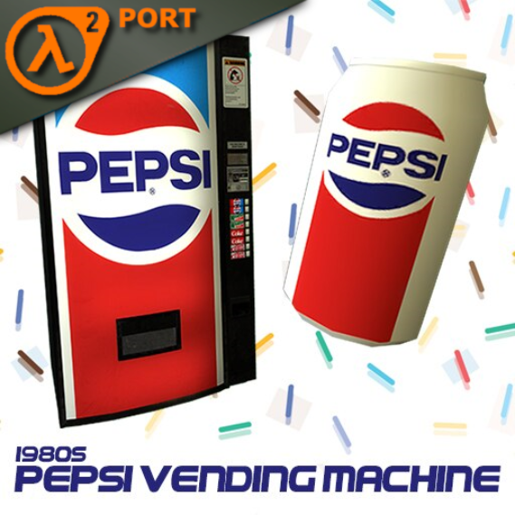 1980s Pepsi Vending Machine & Soda Can (HL2 Port)