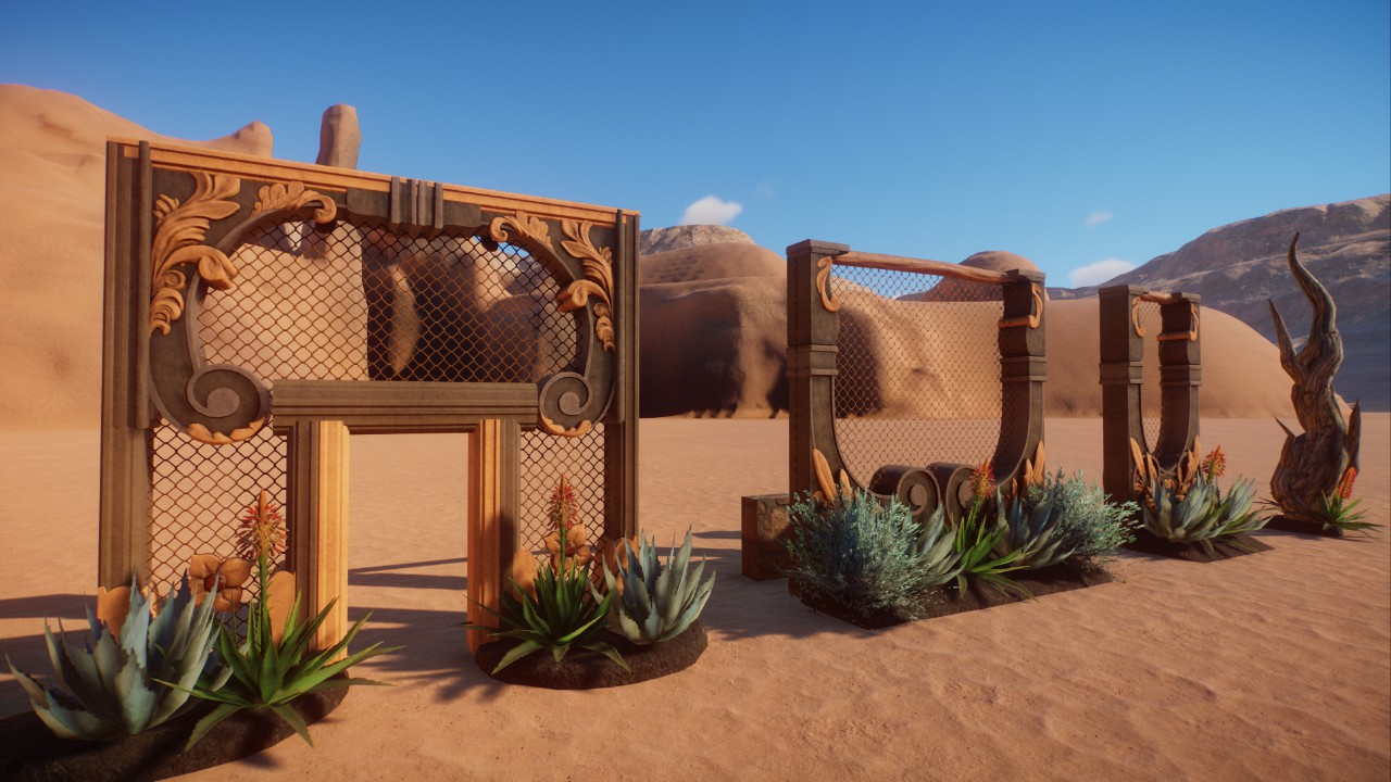 Arid Fracture Tall Mesh Fences
