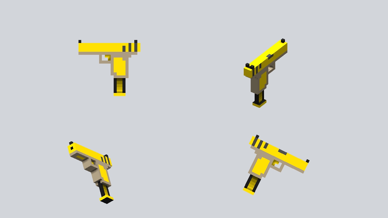 Glock 18 auto gold bulet
