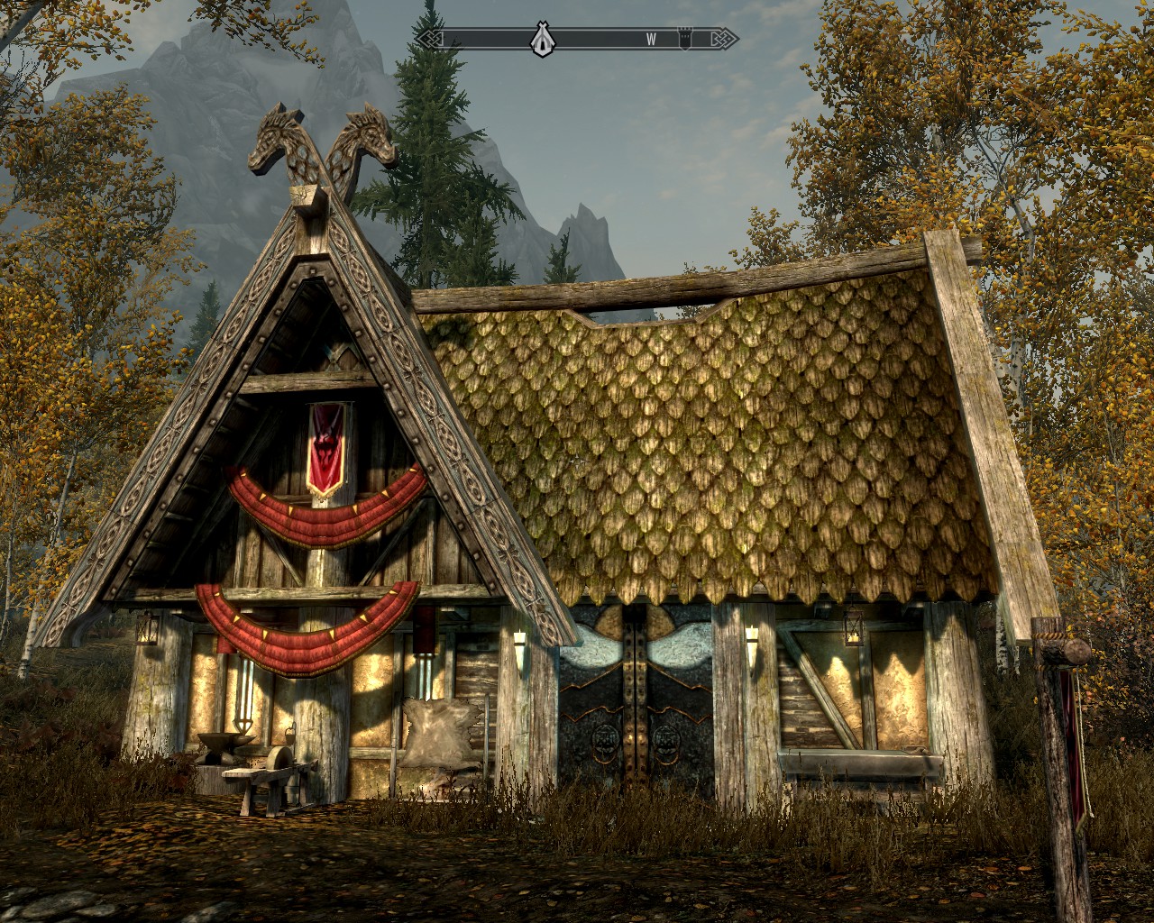 Autumn Home With Follower