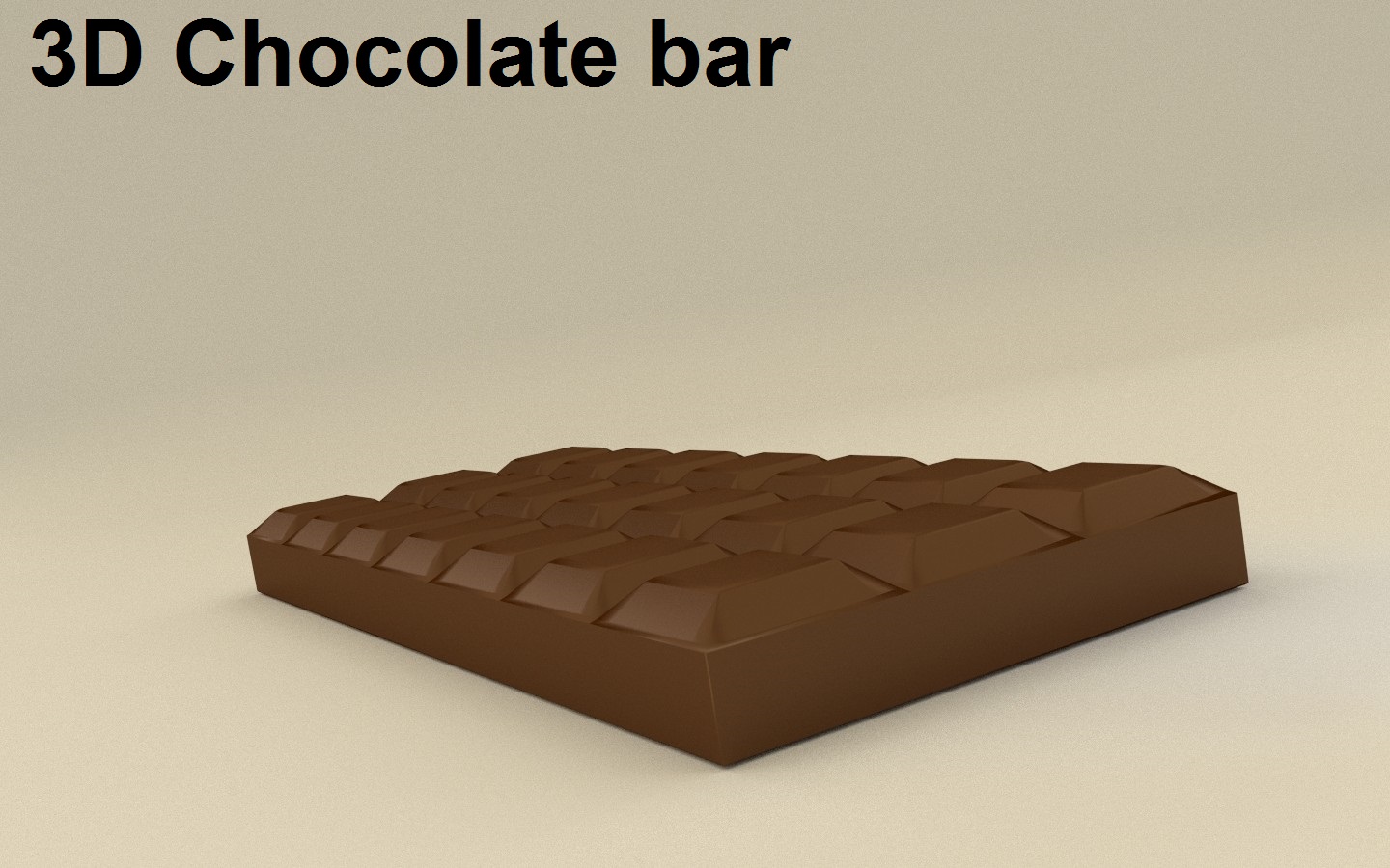 3D Chocolate bar preview