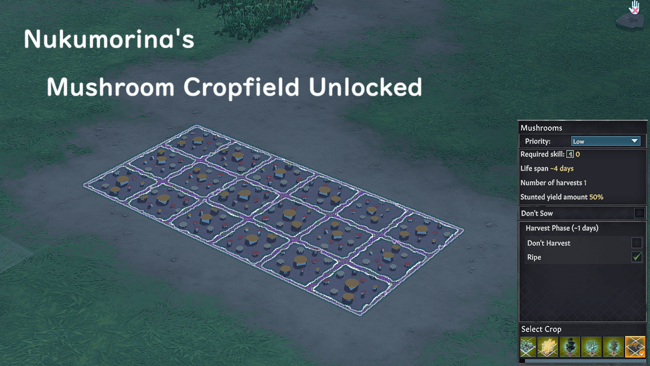 Mushroom Cropfield Unlocked