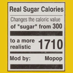 Real Sugar Calories – Project Zomboid Mod