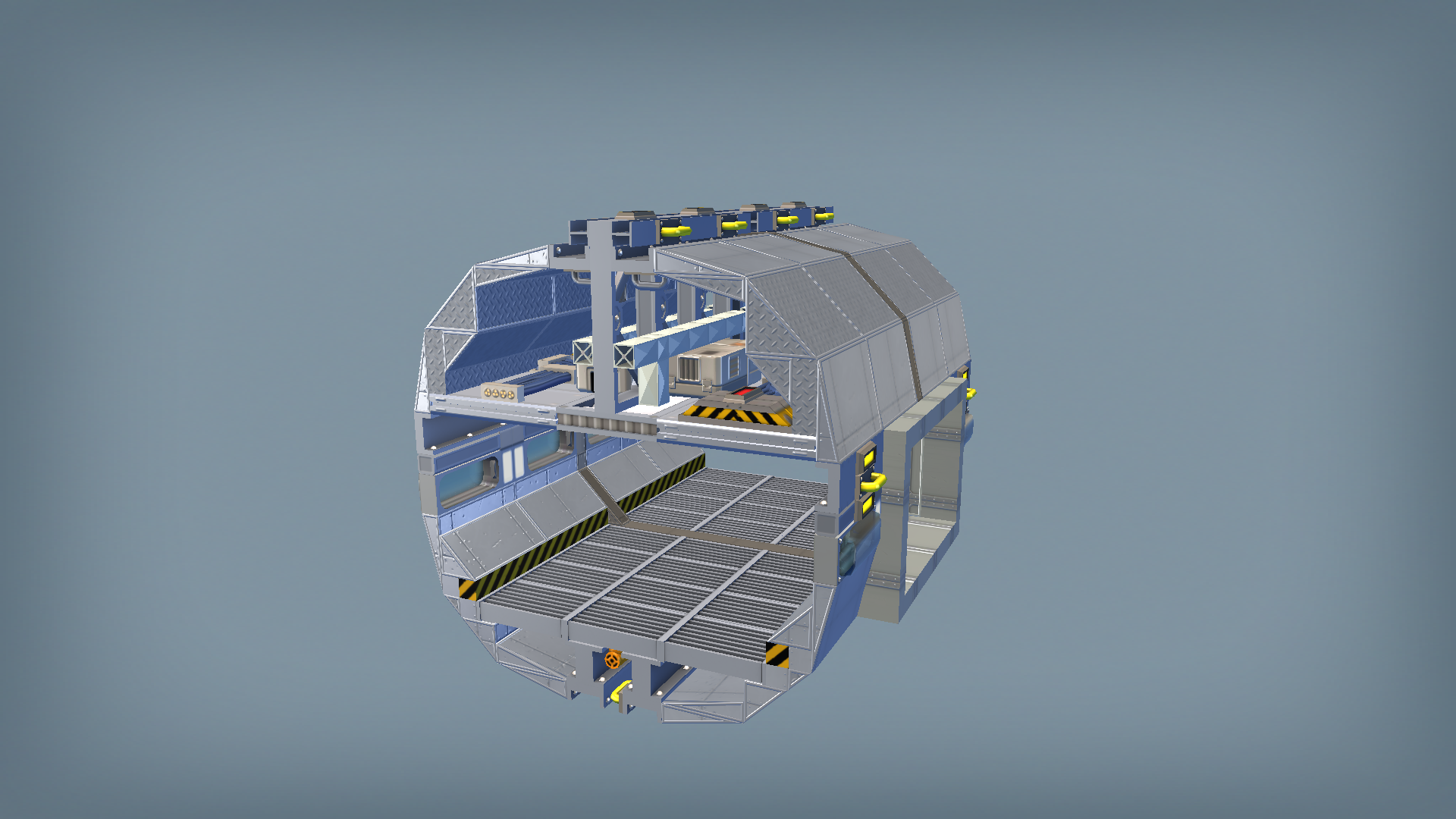 space station T corridor