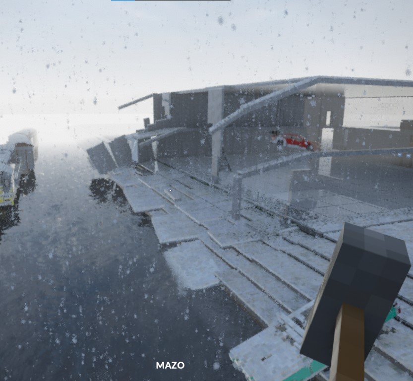 Small city snowy