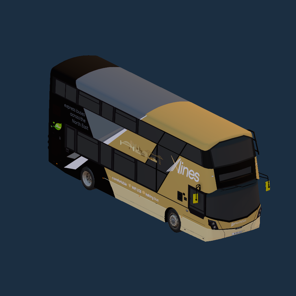 Go North East Xlines Black 6 Cylinder