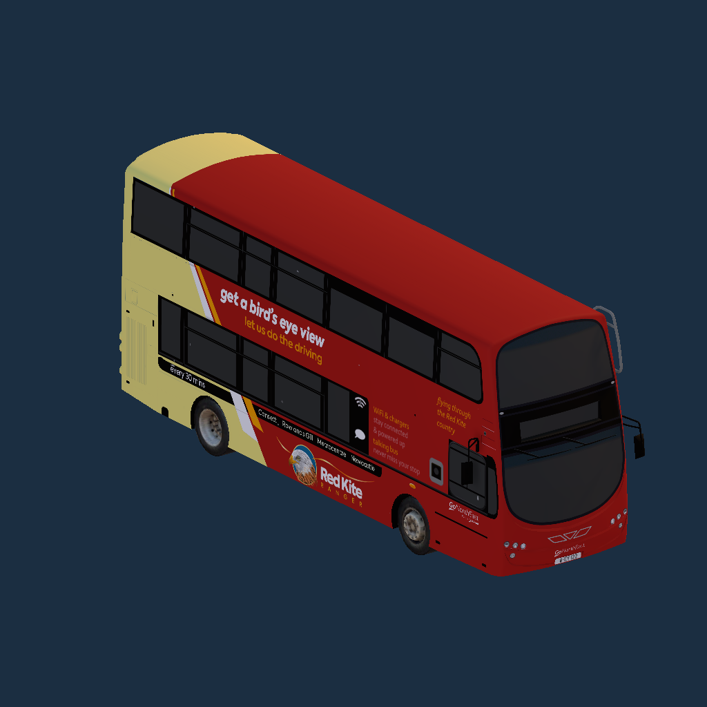 Go North East Red Kite Ranger Volvo B9TL Wright Gemini 2