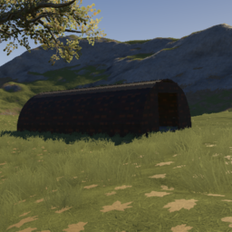 Old brick curved barn