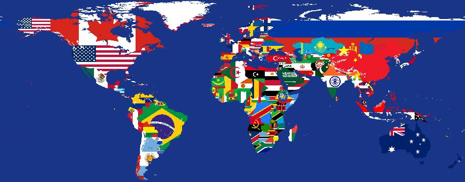 Flag Map of the World (no Alliances)