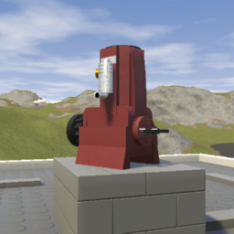 Vintage upright one cly piston engine