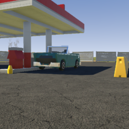1950s atomic age inspired car - Convertable