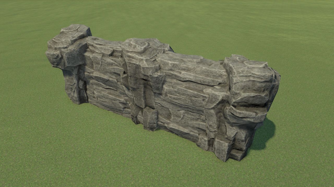 Monolithic Stone Moat Segment