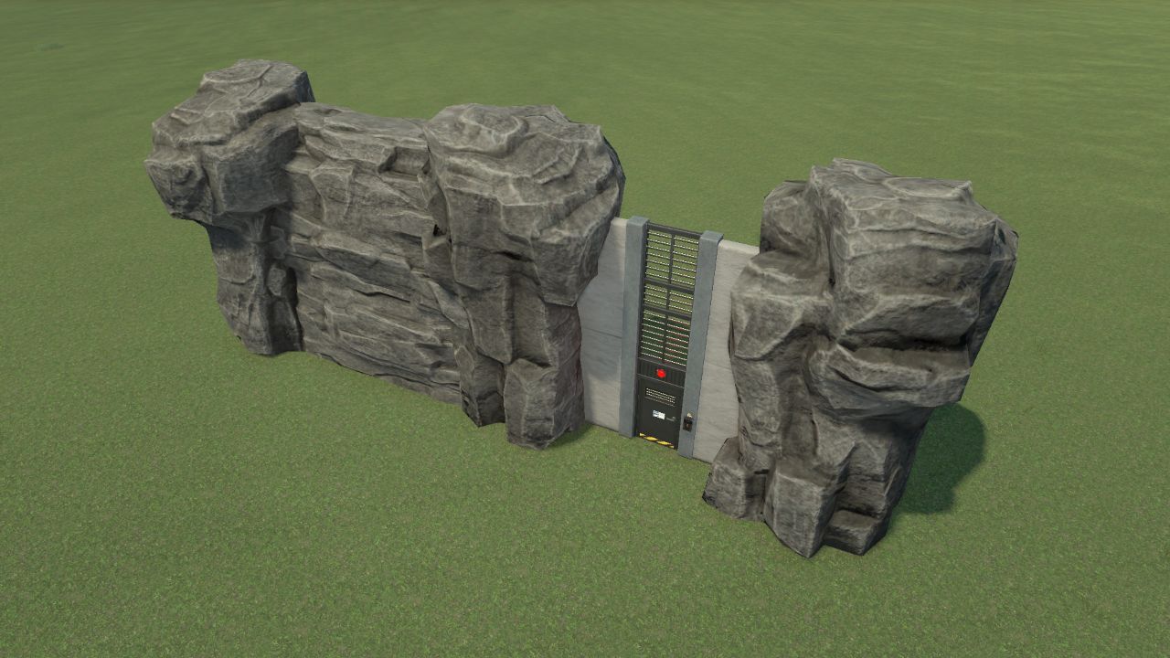 Monolithic Stone Moat Segment Gate