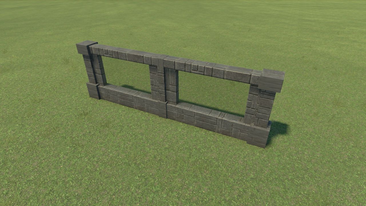 Fence Replica Tropical Stonebrick 2.5m