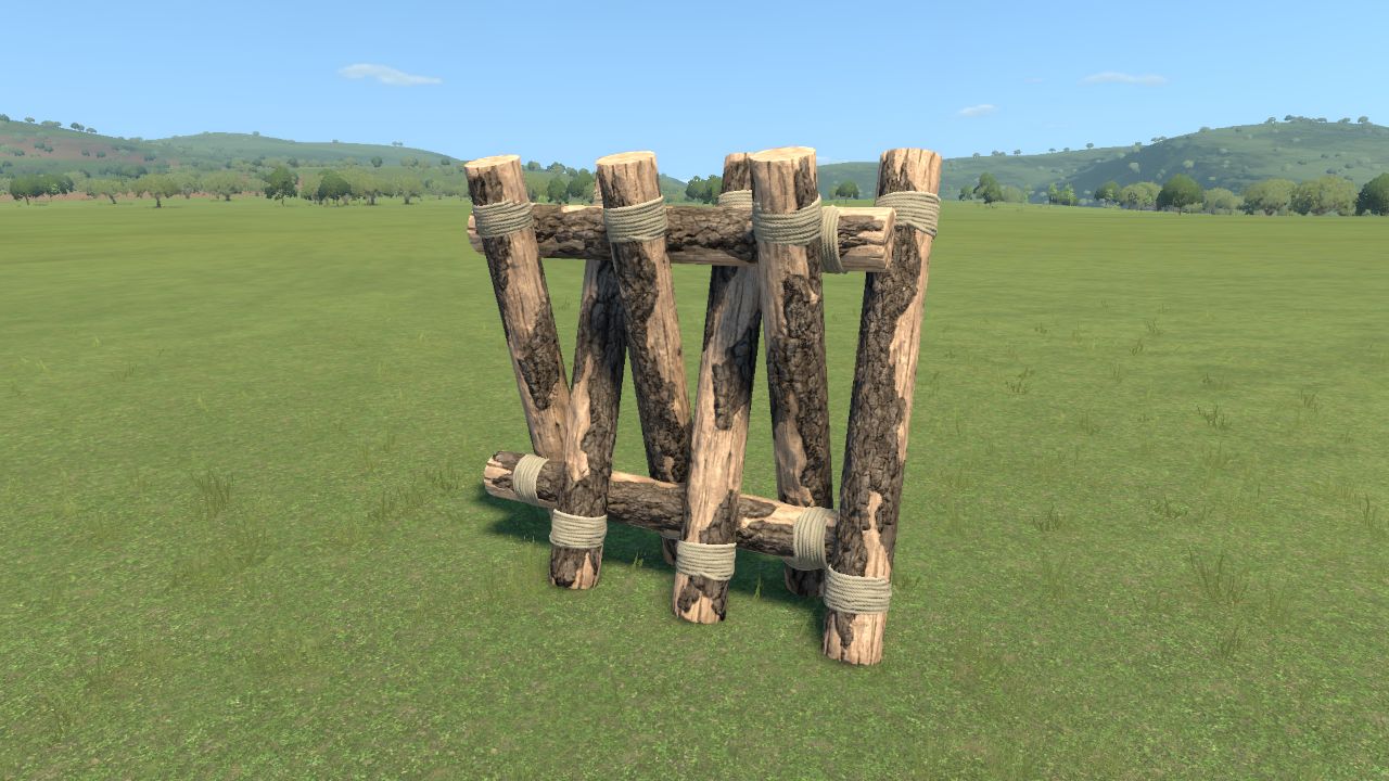 Primal Log Fence Segment 4m