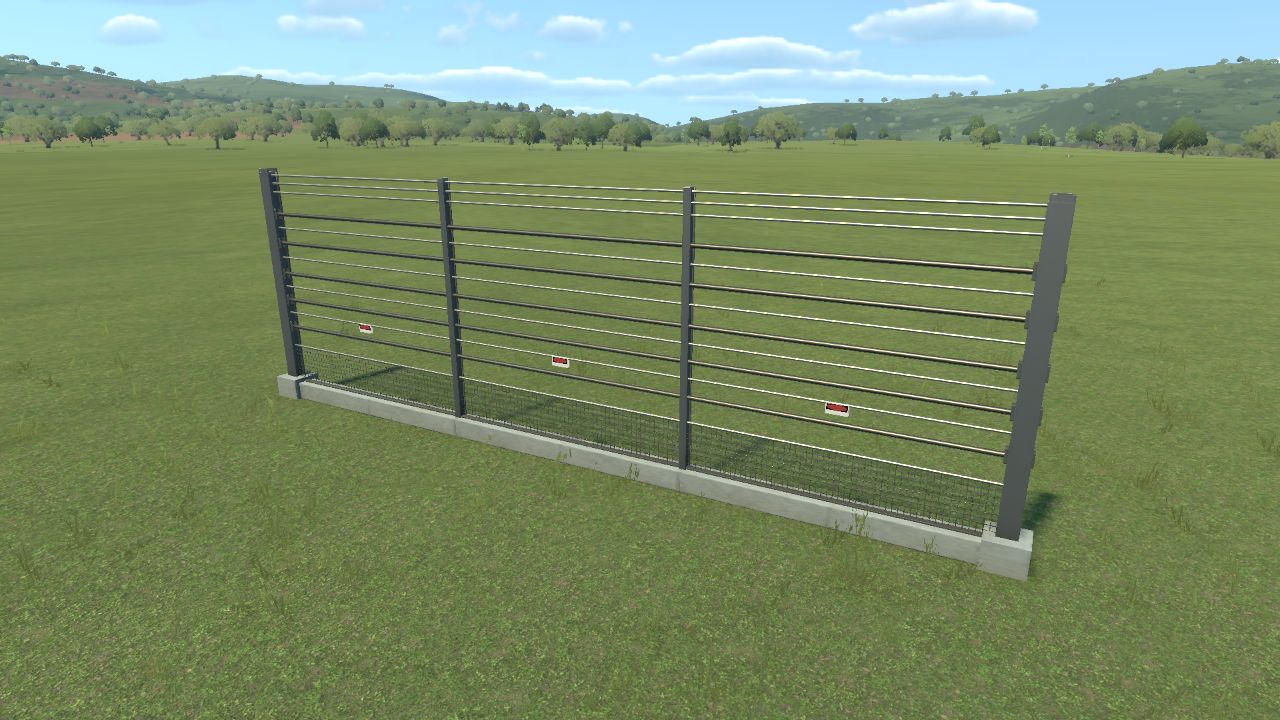 Fence Replica Modern Metal 4m