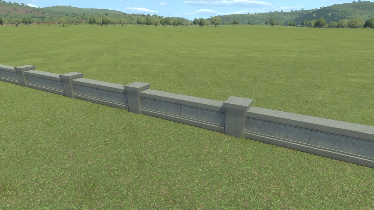 Fence Replica Modern Concrete 1m