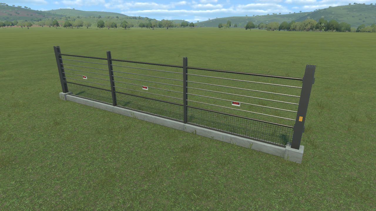 Fence Replica Modern Metal 2.5m